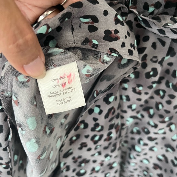 Rebecca Taylor 100% Silk Leopard Print Open Back Dress Size 12 - Picture 11 of 15